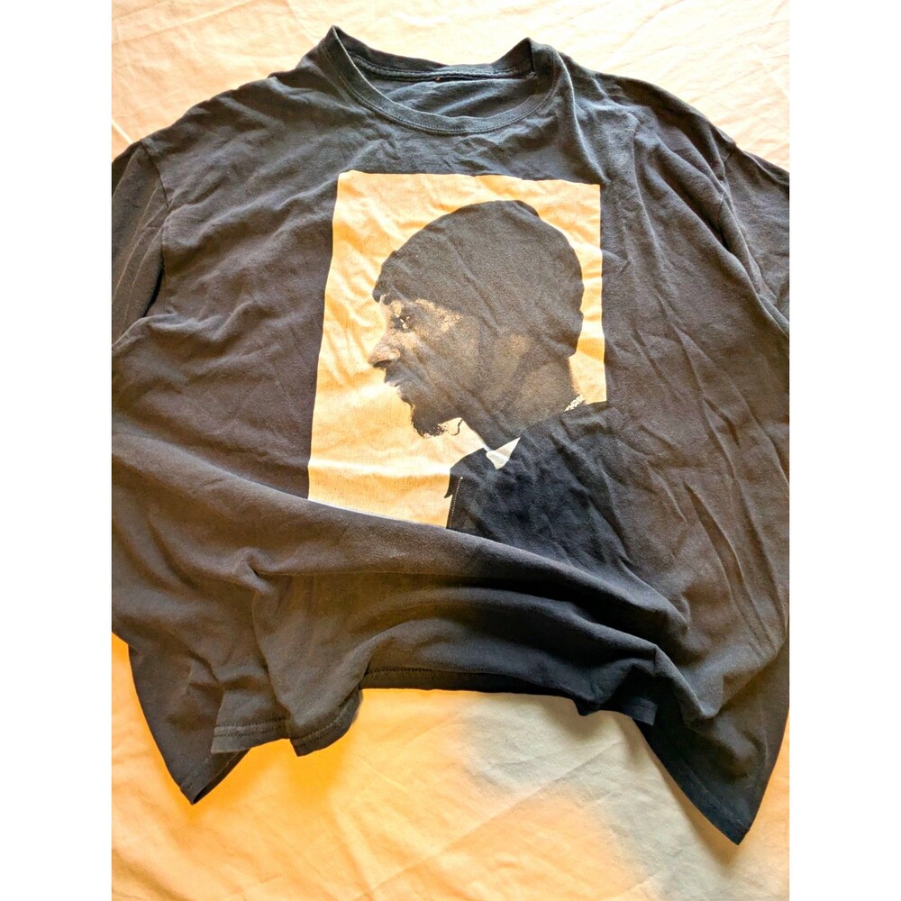 Snoop Dogg Side Profile Black Short Sleeve Size (No Tag) (Small Stain)